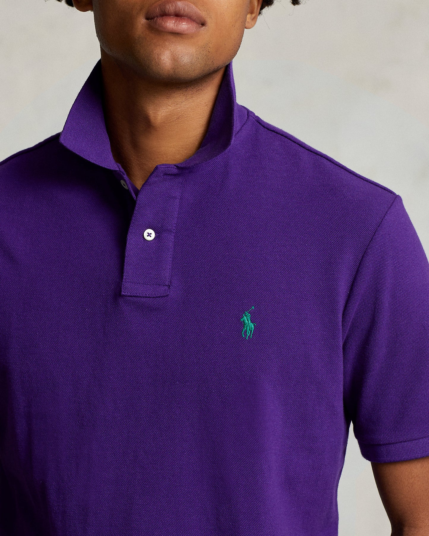 POLO DE PIQUÉ CUSTOM SLIM FIT CHALET PURPLE