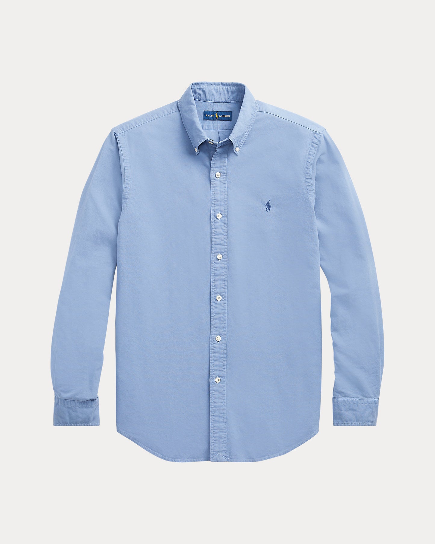 CAMISA OXFORD TEÑIDA EN PRENDA CUSTOM FIT AZUL