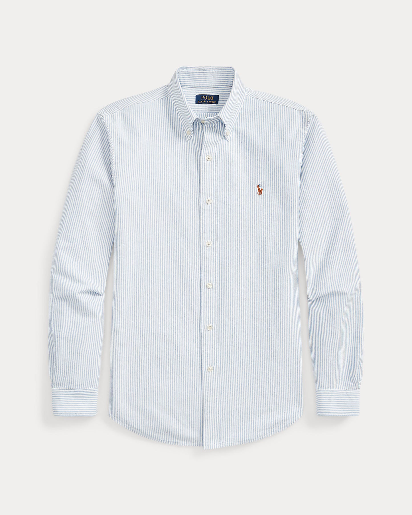 CAMISA CUSTOM FIT OXFORD RAYAS AZUL