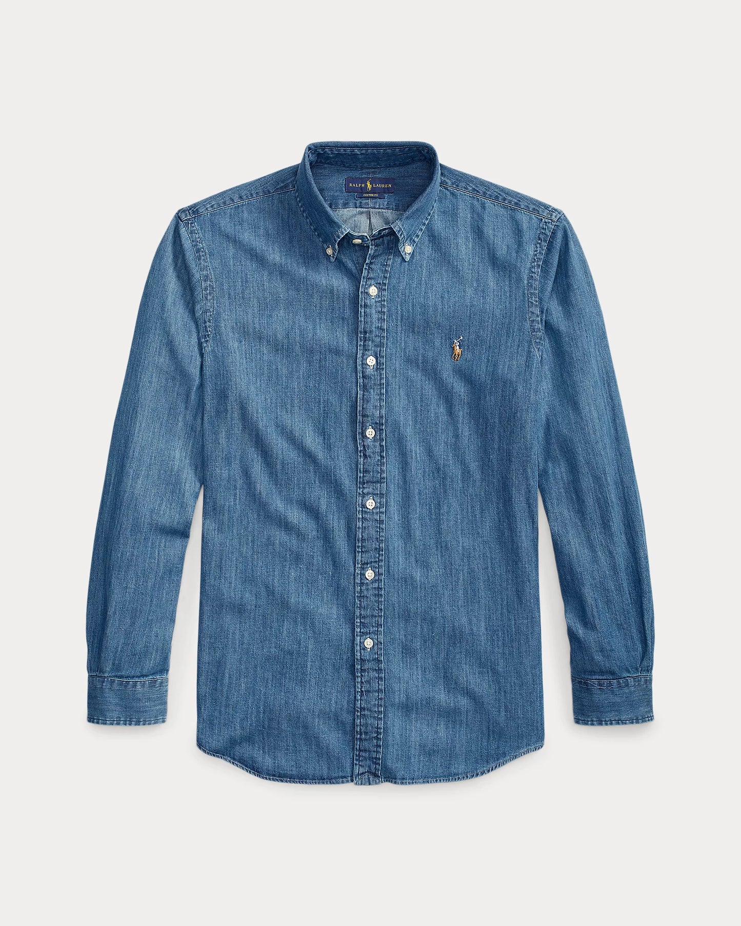 CAMISA CUSTOM FIT DENIM AZUL