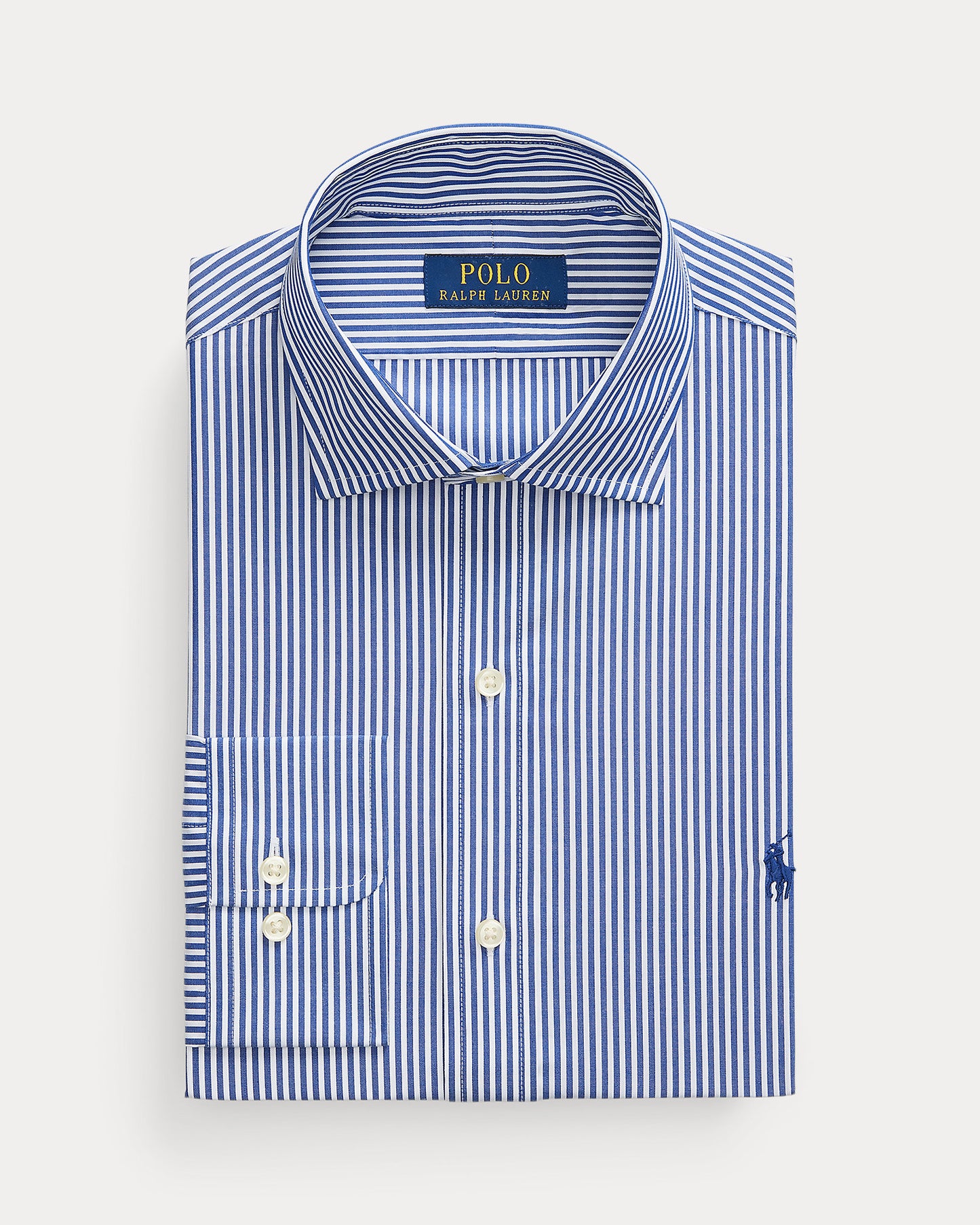 CAMISA DE VESTIR CUSTOM FIT POPELINA AZUL RAYAS