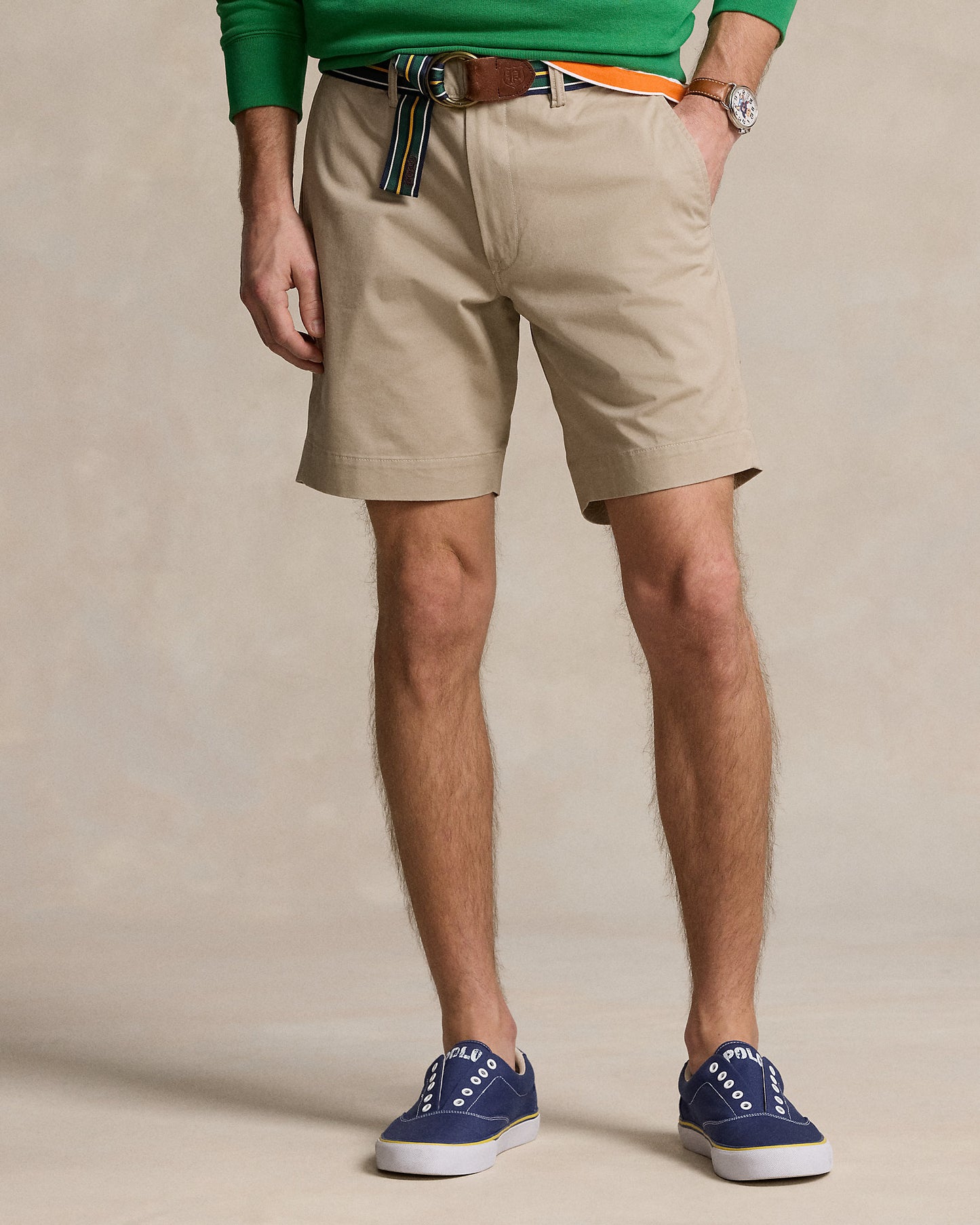 PANTALON CORTO CHINO STRETCH STRAIGHT FIT NAVY