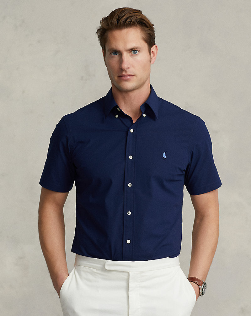 CAMISA CUSTOM FIT M/C EN POPELINA ELASTICA