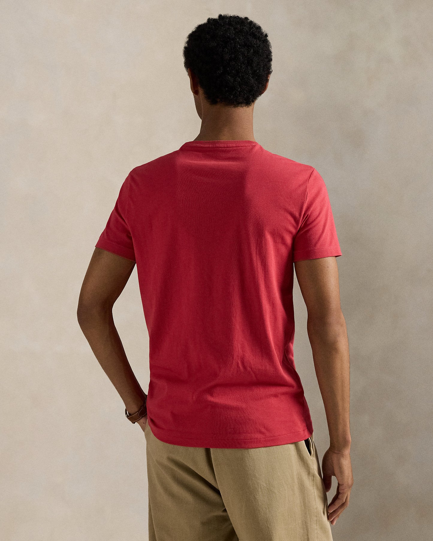 CAMISETA CUSTOM SLIM FIT ALGODON DE PUNTO SUNRISE RED