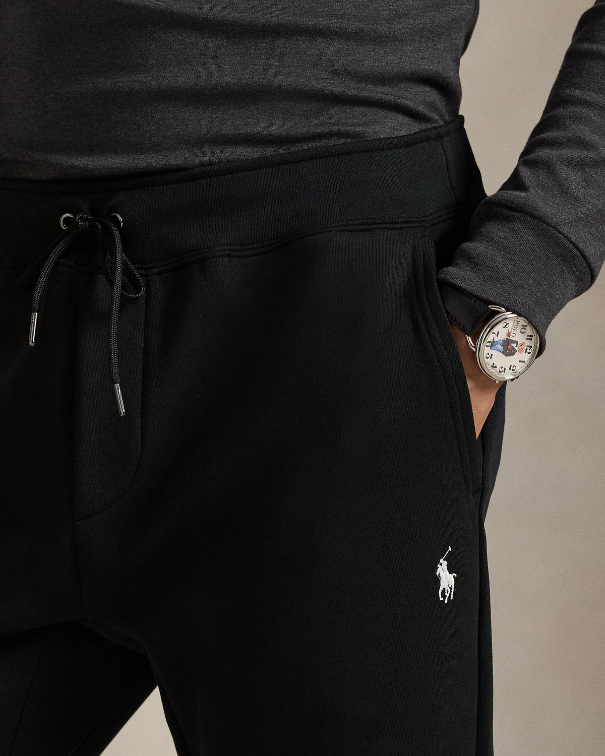PANTALON JOGGER DE DOBLE PUNTO POLO BLACK