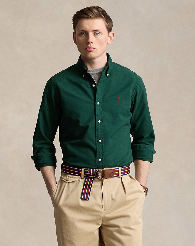CAMISA CUSTOM FIT GD OXFORD MOSS AGATE