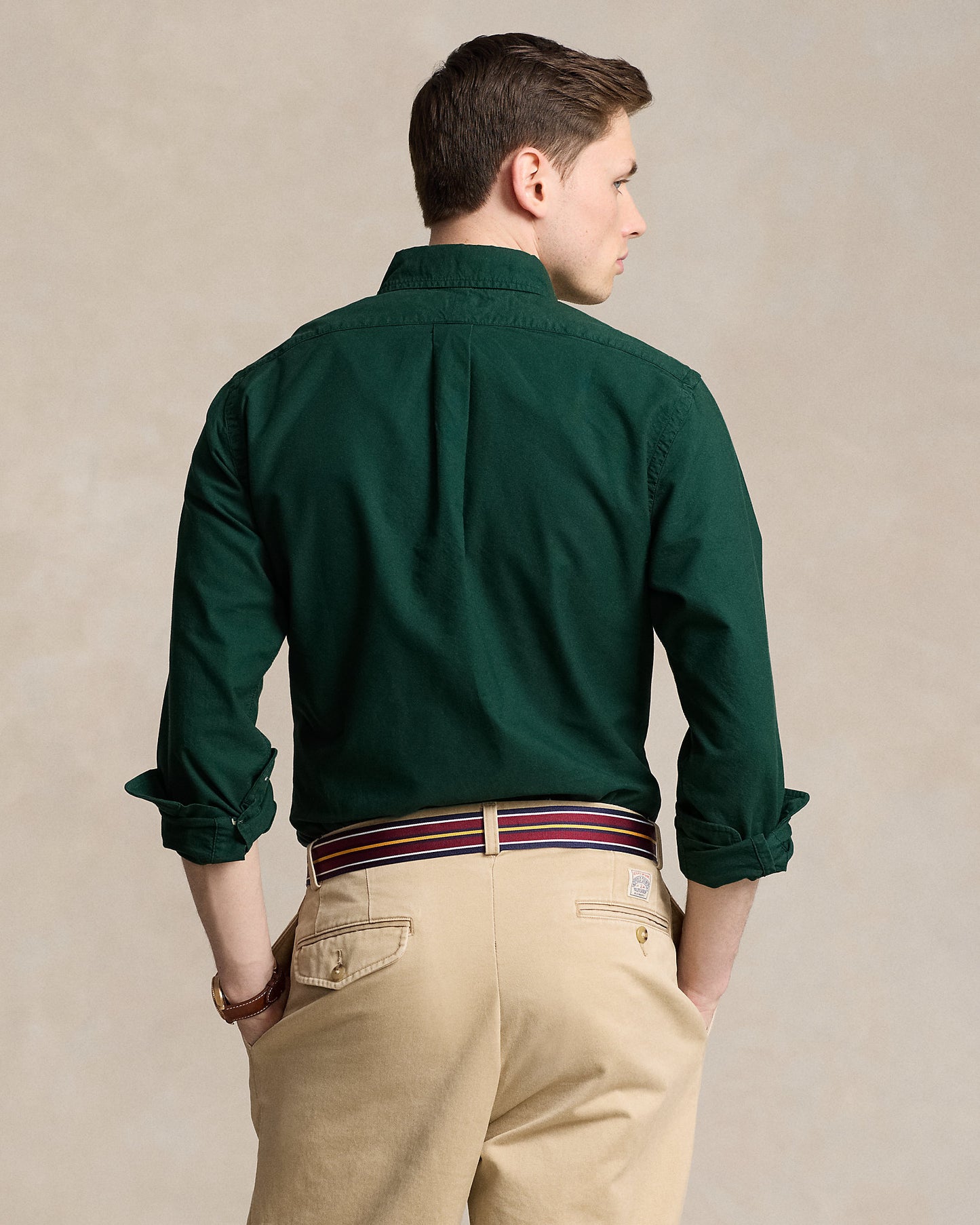 CAMISA CUSTOM FIT GD OXFORD MOSS AGATE