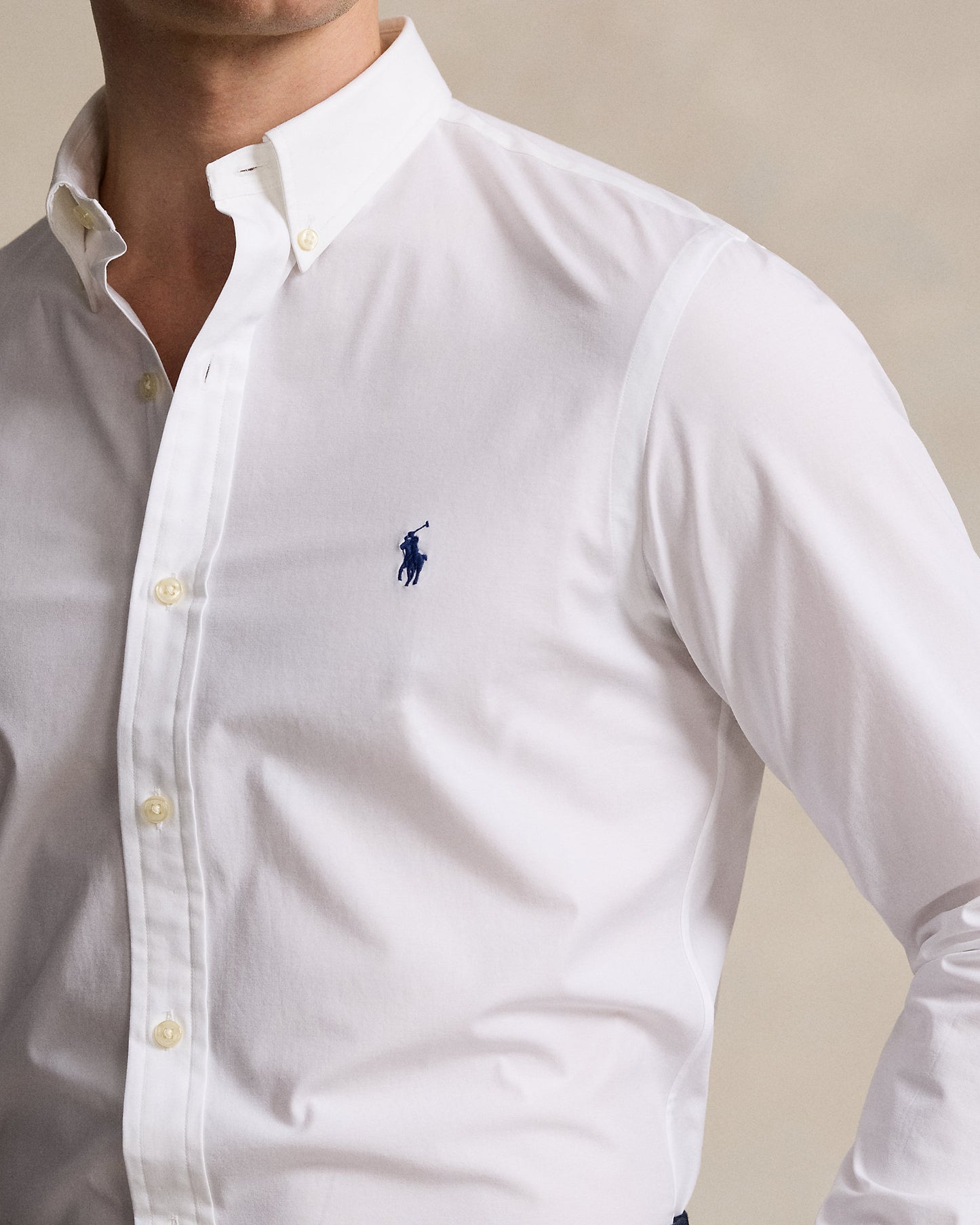CAMISA SLIM FIT EN POPELINA STRETCH WHITE