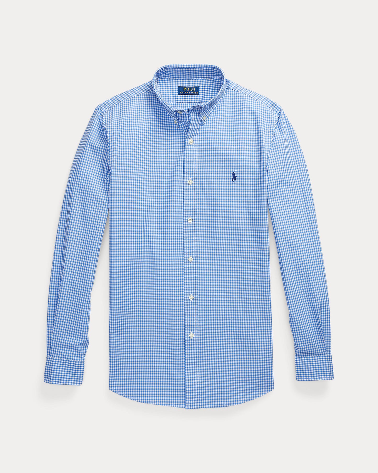 CAMISA EN POPELINA STRETCH CUSTOM FIT CHECKED BLUE