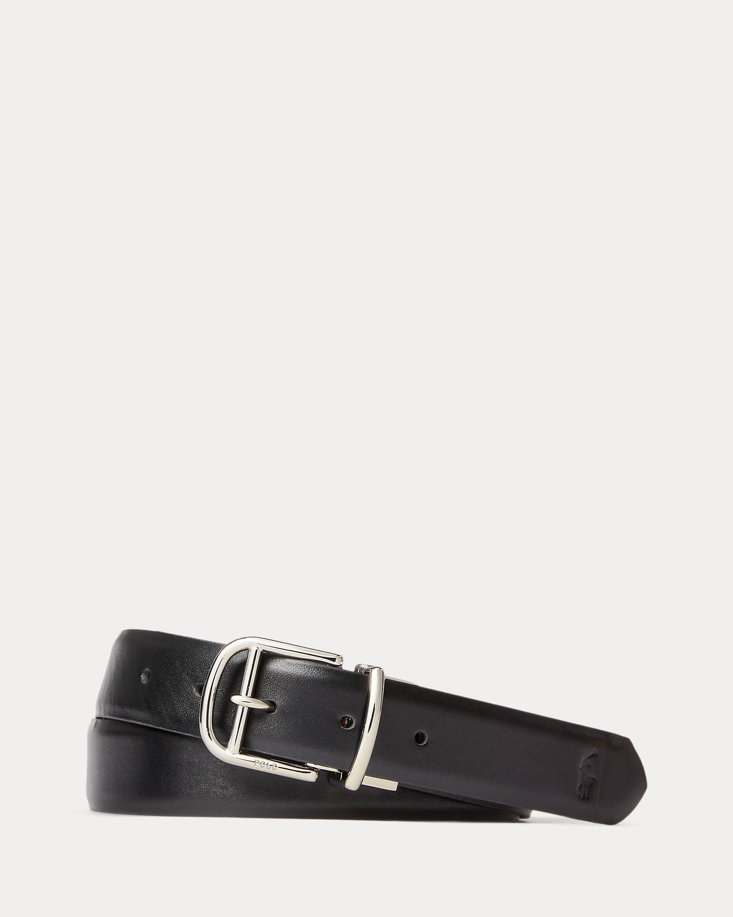 CINTURON RALPH LAUREN DOBLE FAZ NEGRO-COGNAC