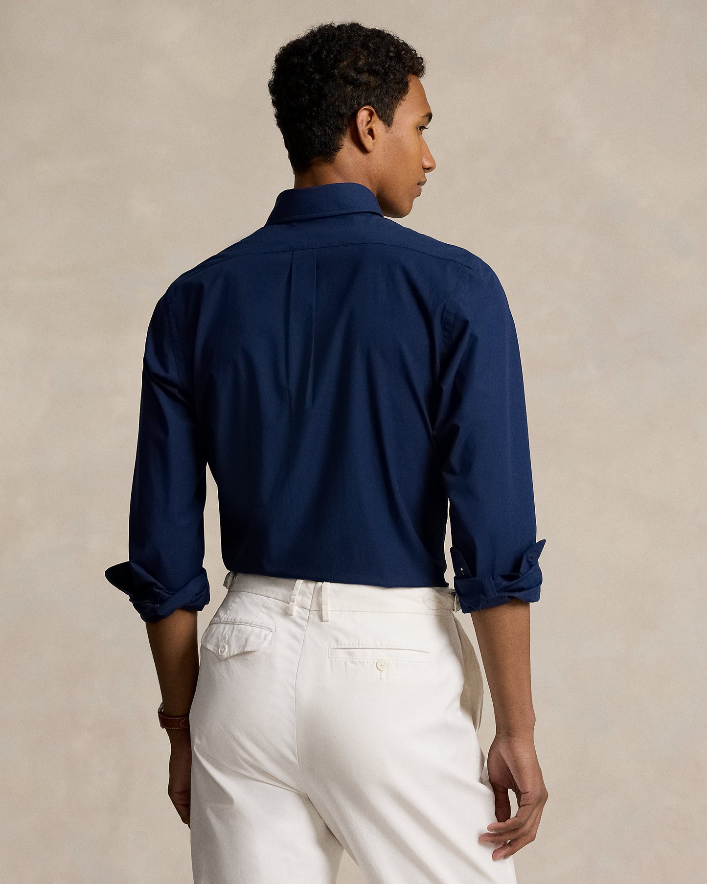 CAMISA CUSTOM FIT POPELINA STRETCH NAVY