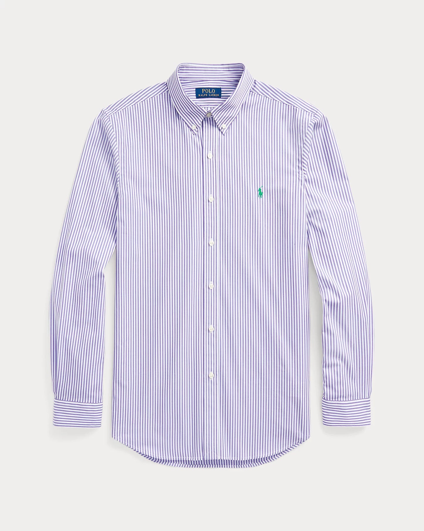 CAMISA RALPH LAUREN POPELINA STRETCH RAYAS LILA
