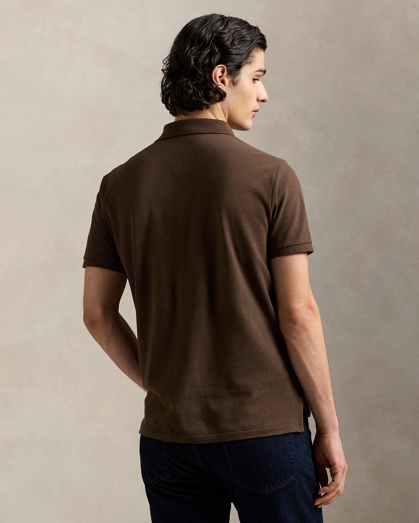POLO DE PIQUE CUSTOM SLIM NUTMEG BROWN