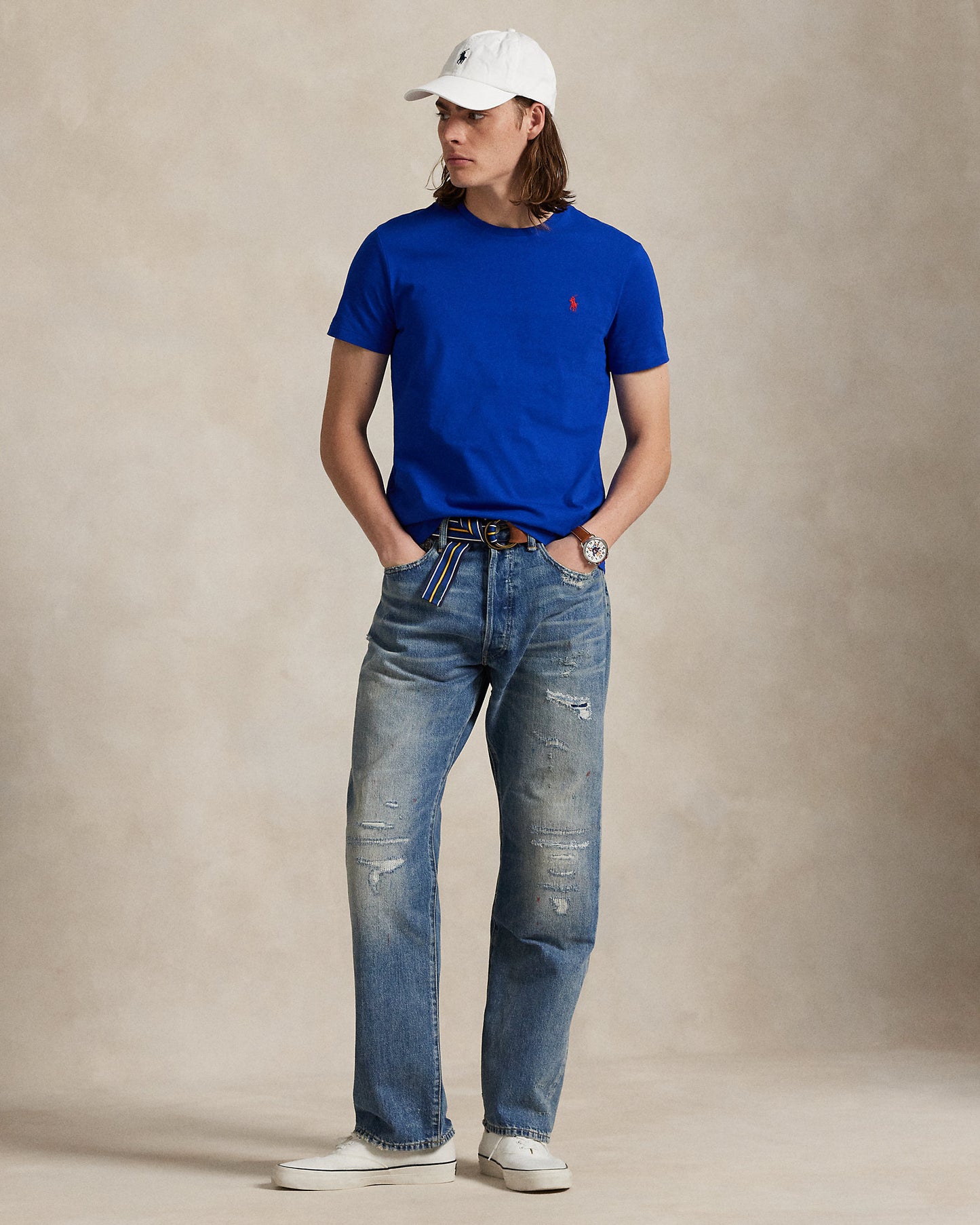 CAMISETA  CUSTOM SLIM FIT ALGODON DE PUNTO SAPHIRE STAR