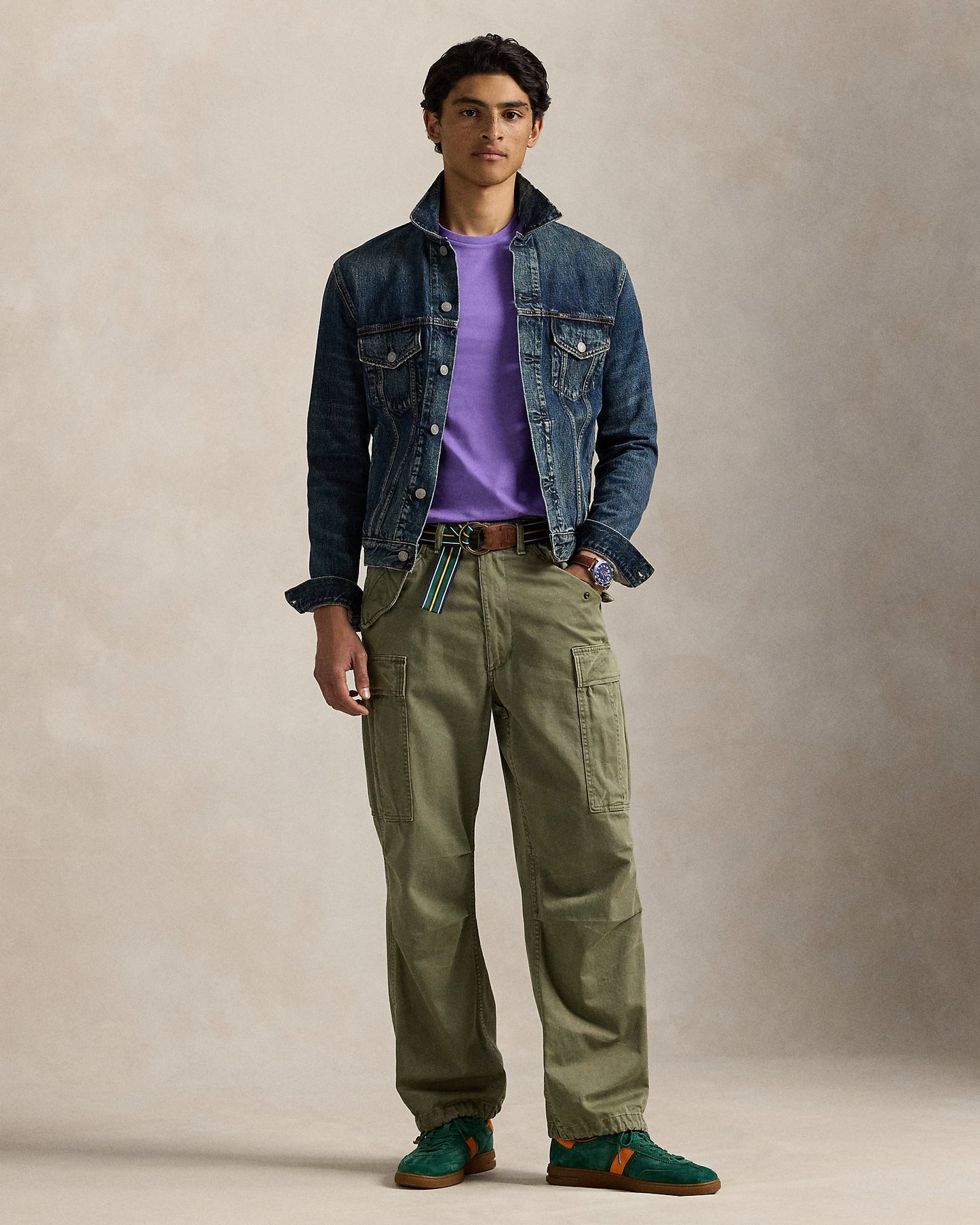 CAMISETA CUSTOM SLIM FIT ALGODON DE PUNTO SPRING VIOLET
