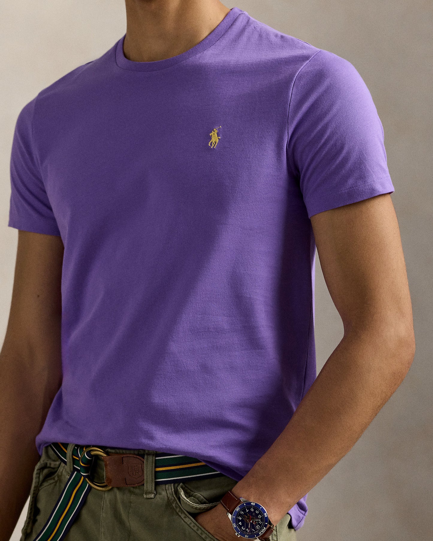 CAMISETA CUSTOM SLIM FIT ALGODON DE PUNTO SPRING VIOLET