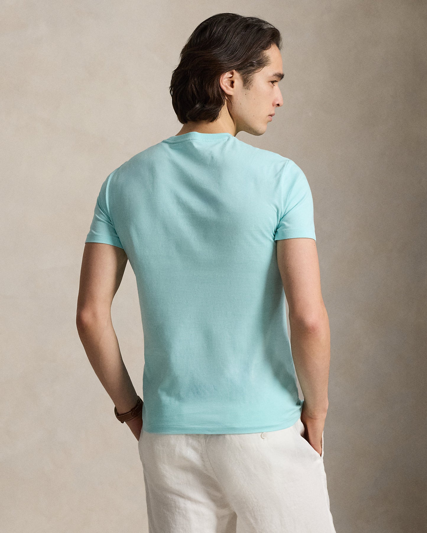 CAMISETA CUSTOM SLIM FIT ALGODON DE PUNTO PERFECT TURQUOISE