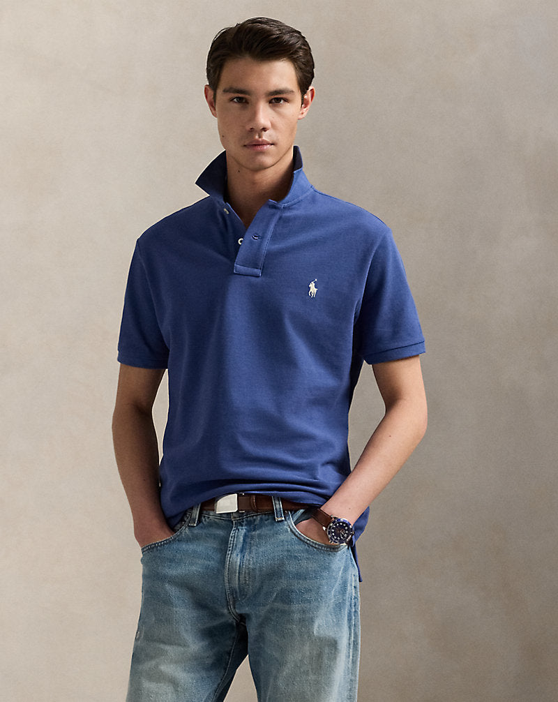 POLO DE PIQUE CUSTOM SLIM EARTH BLUE
