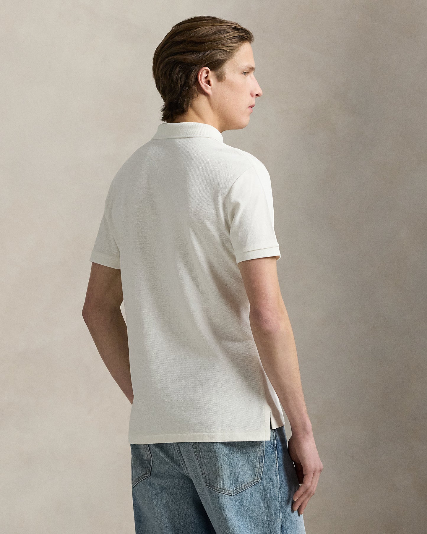 POLO DE PIQUE CUSTOM SLIM PALE CREAM