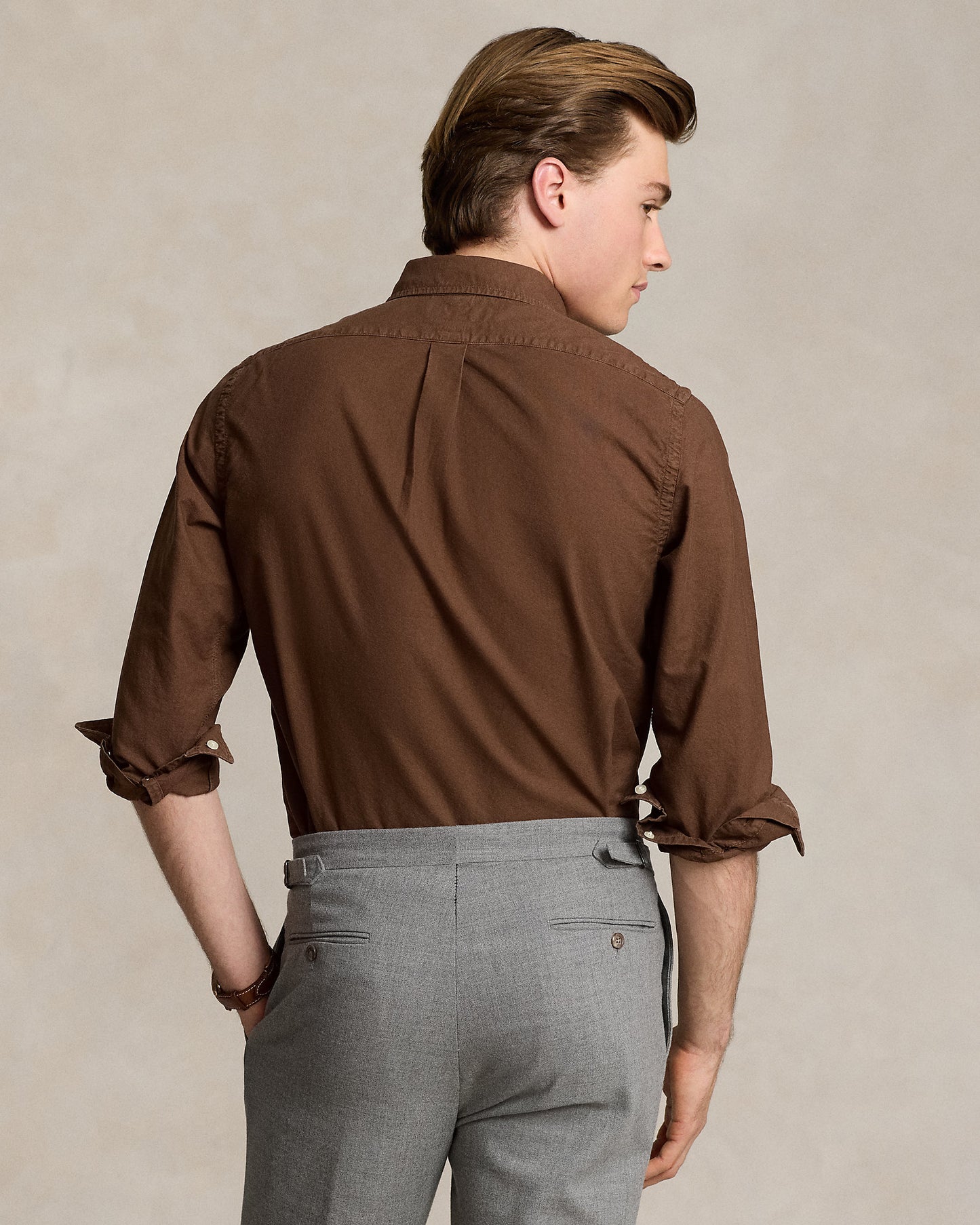 CAMISA CUSTOM FIT GD OXFORD CHOCOLATE MOUSSE