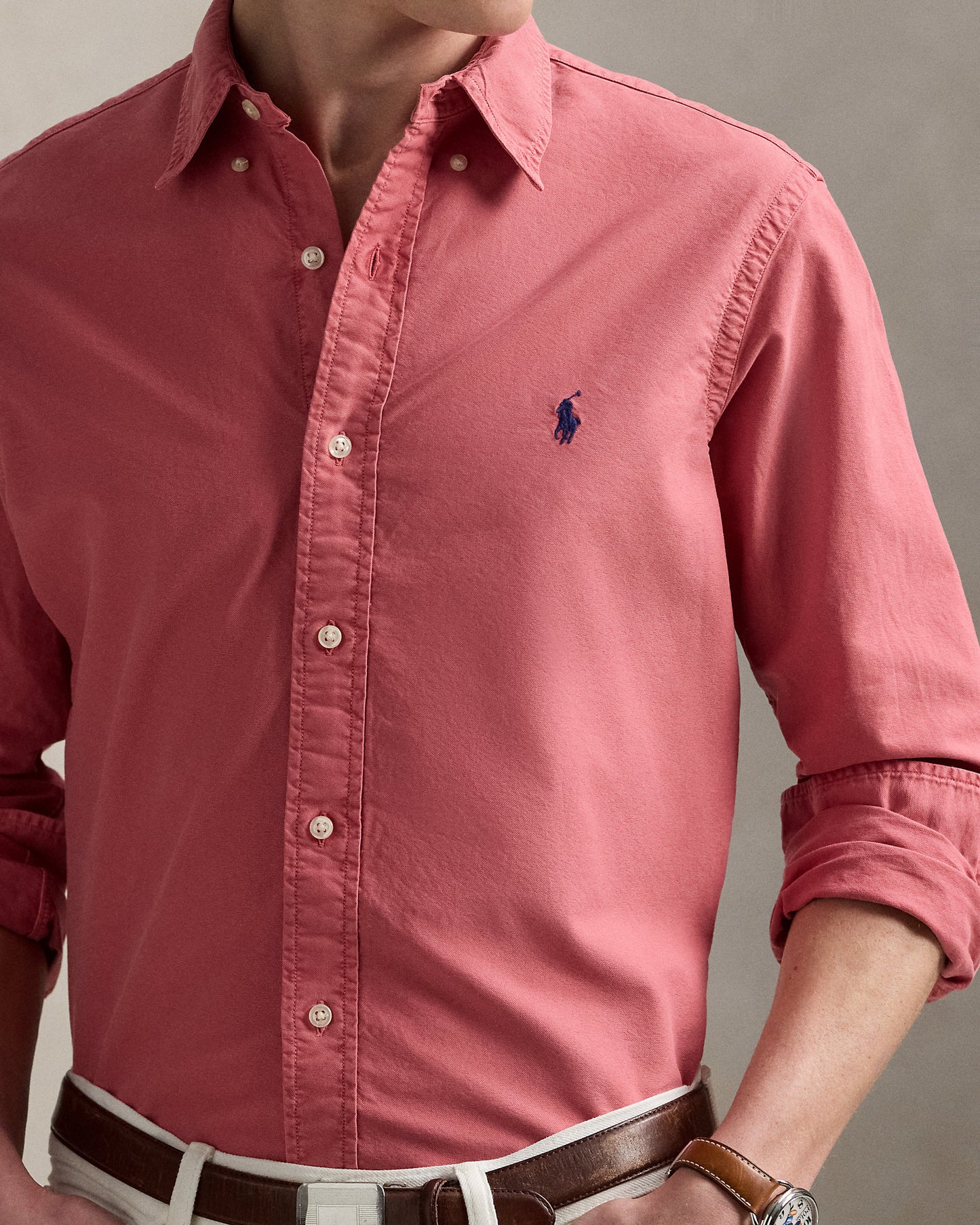 CAMISA OXFORD TEÑIDO EN PRENDA CUSTOM FIT ADIRONDACK BERRY