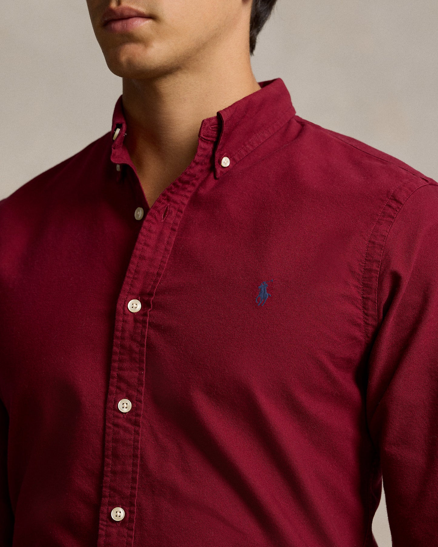 CAMISA CUSTOM FIT GD OXFORD RED CARPET