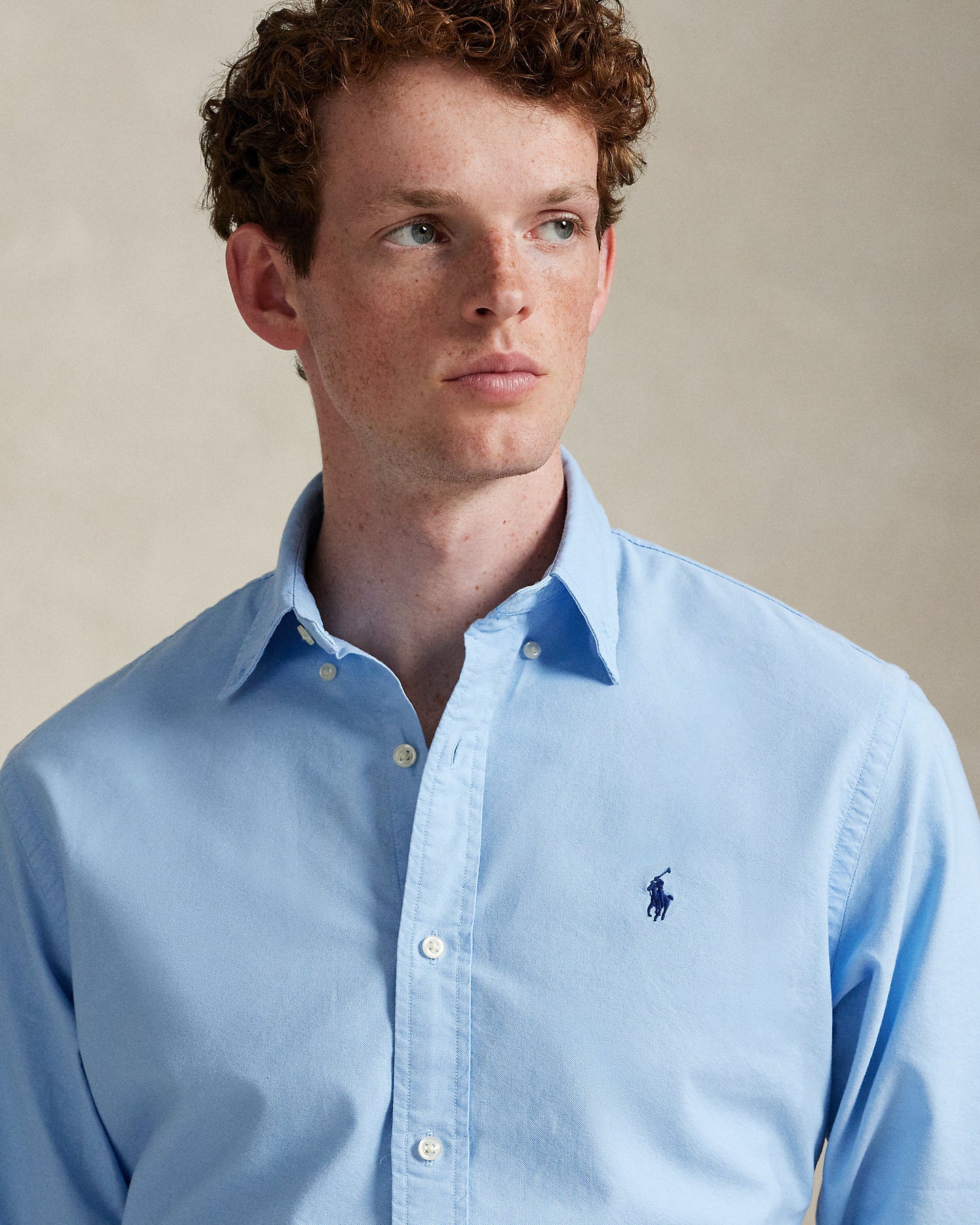CAMISA OXFORD TEÑIDA EN PRENDA CUSTOM FIT BABY BLUE