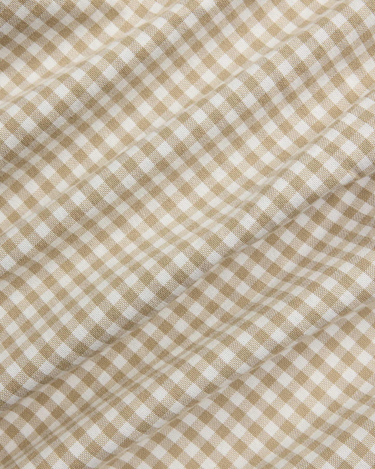CAMISA CUSTOM FIT OXFORD GINGHAM COASTAL BEIGE