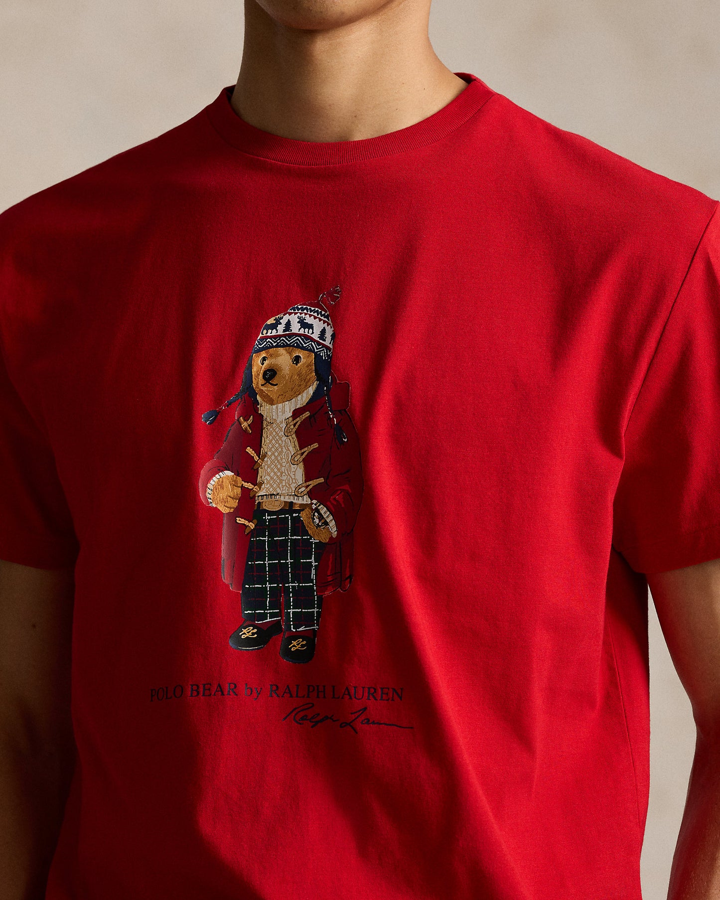 CAMISETA CLASSIC FIT CON POLO BEAR RL RED