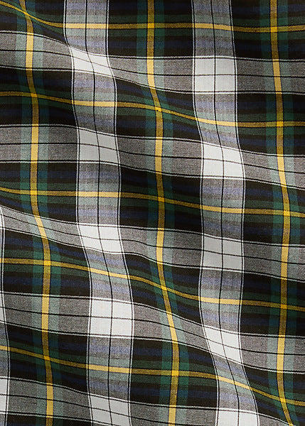 CAMISA CUSTOM FIT EN POPELINA STRETCH CUADROS VERDE