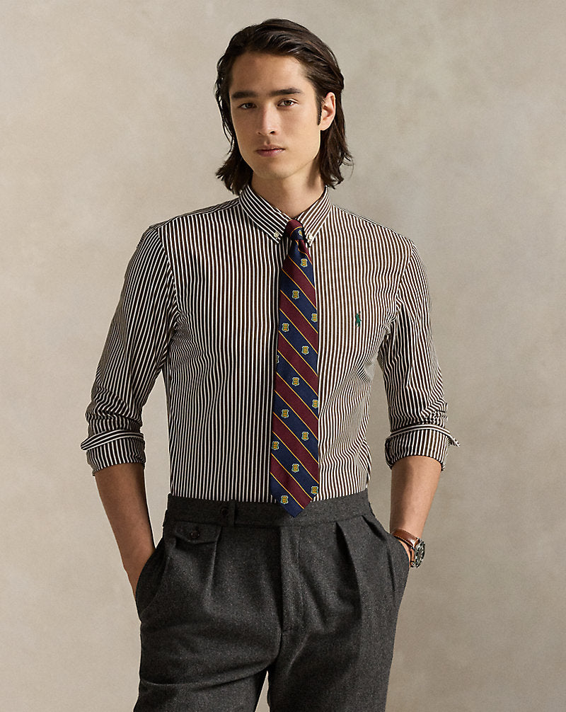 CAMISA CUSTOM FIT DE POPELINA ELASTICA