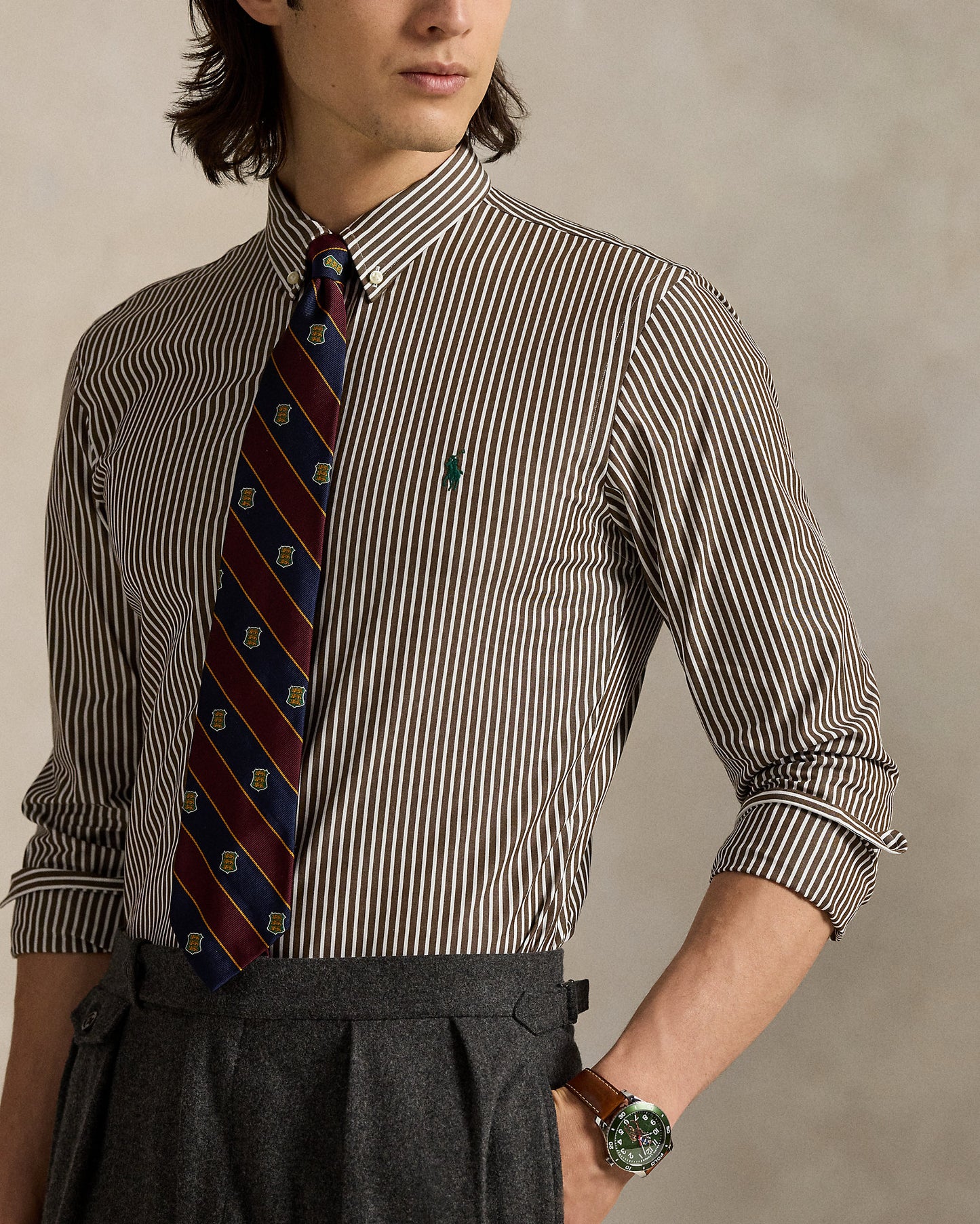 CAMISA CUSTOM FIT DE POPELINA ELASTICA