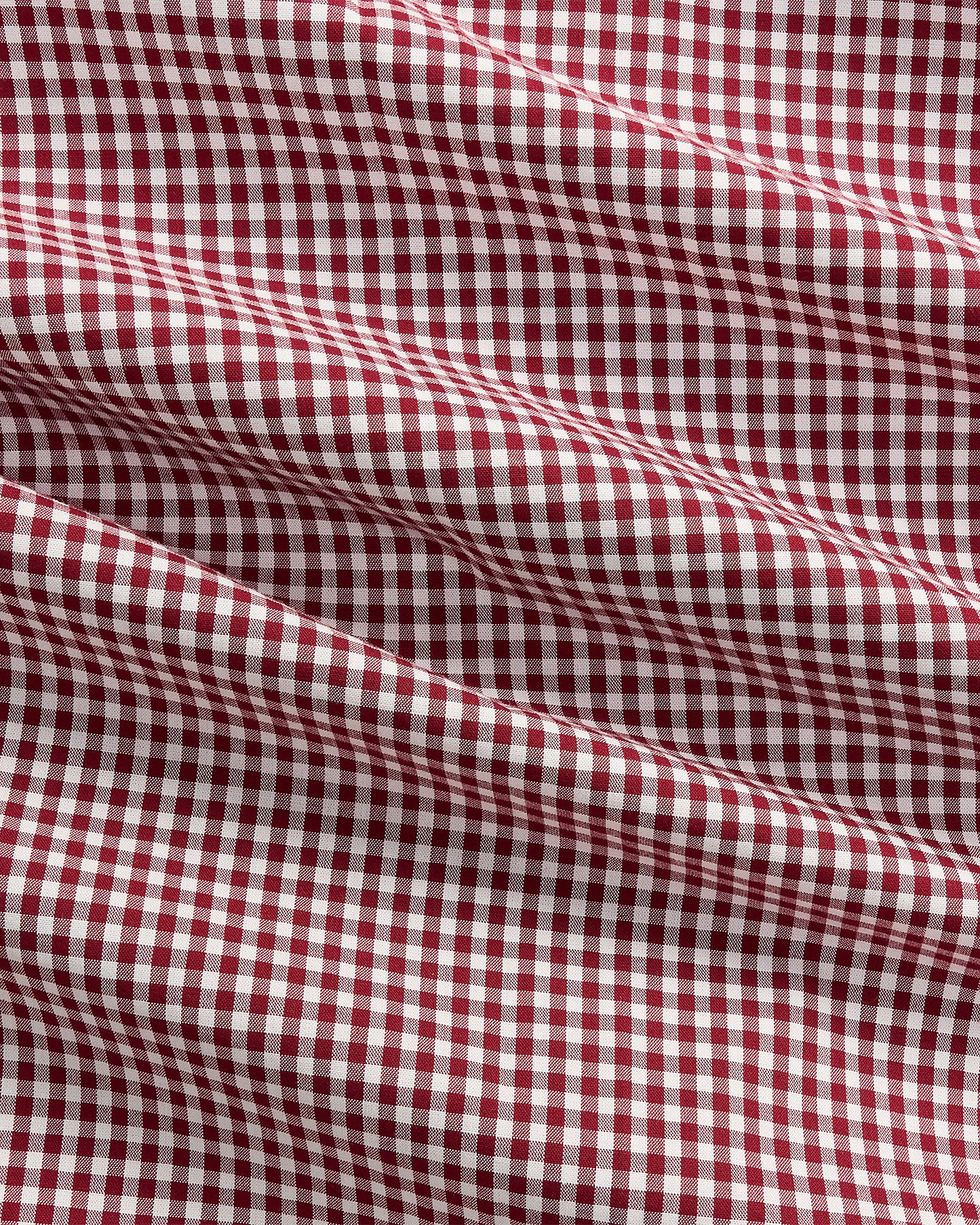 CAMISA CUSTOM FIT EN POPELINA STRETCH A CUADROS VINO