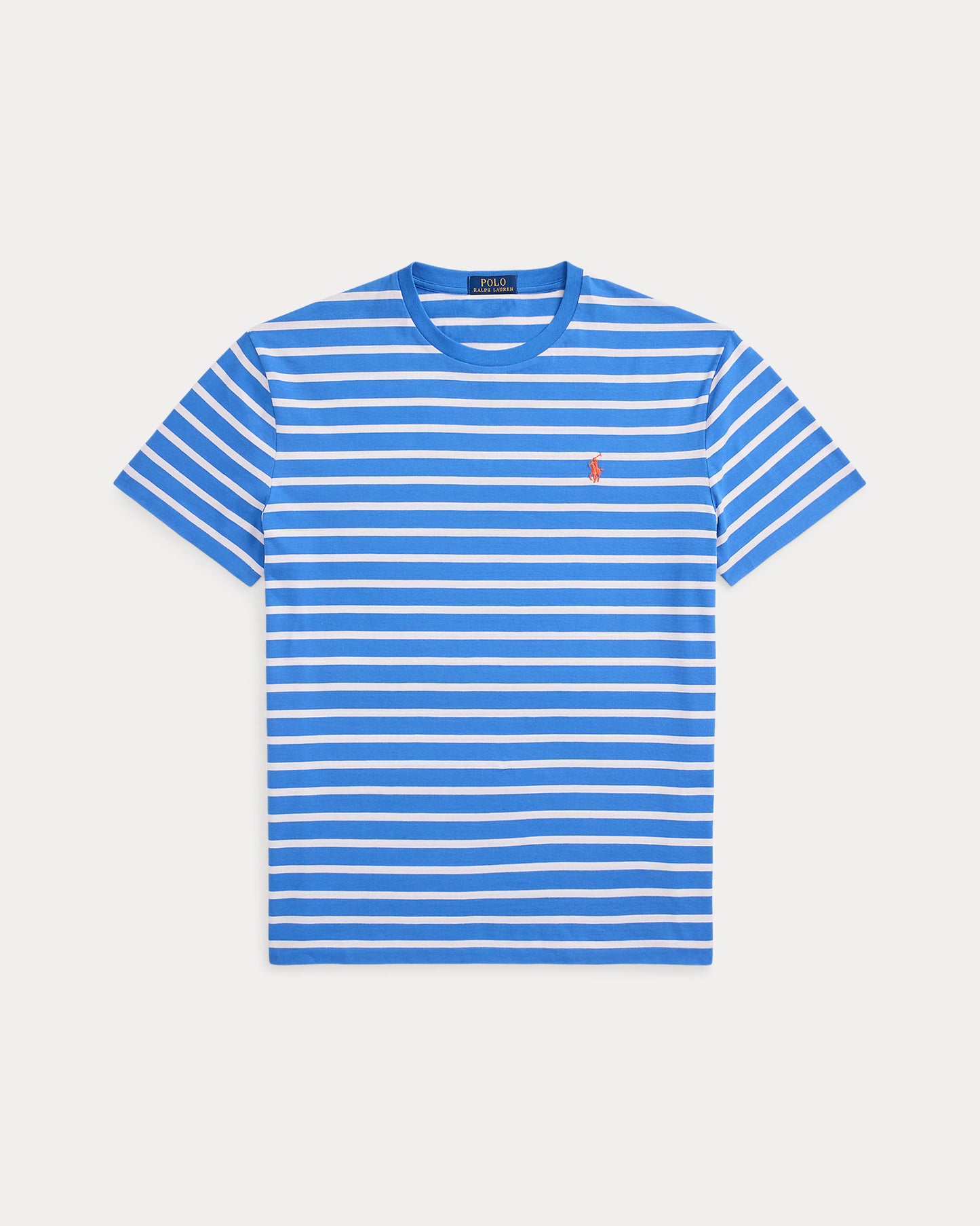 CAMISETA CLASSIC FIT DE ALGODON DE PUNTO A RAYAS EMBAIMENT BLUE