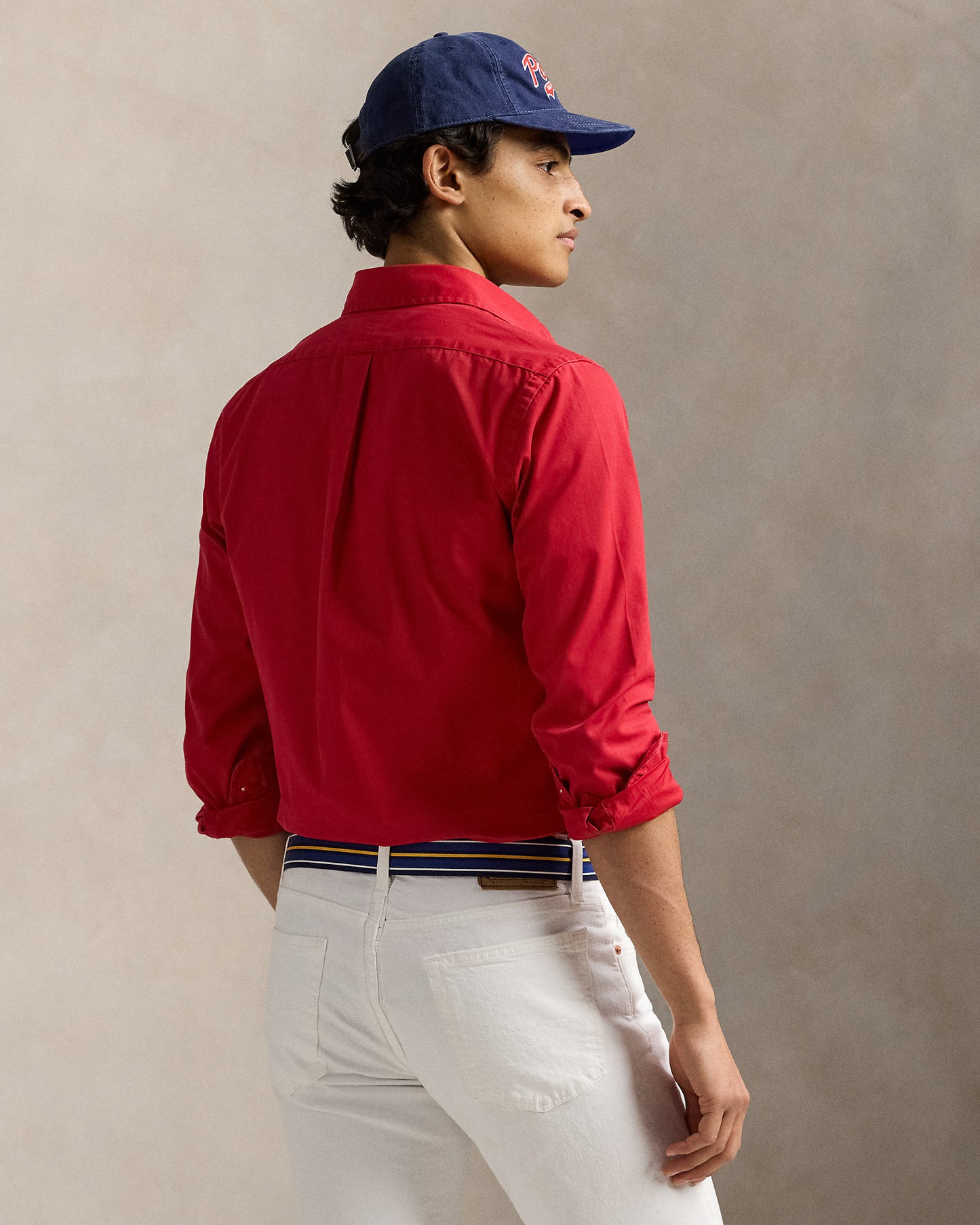CAMISA CUSTOM FIT DE TWILL RL RED