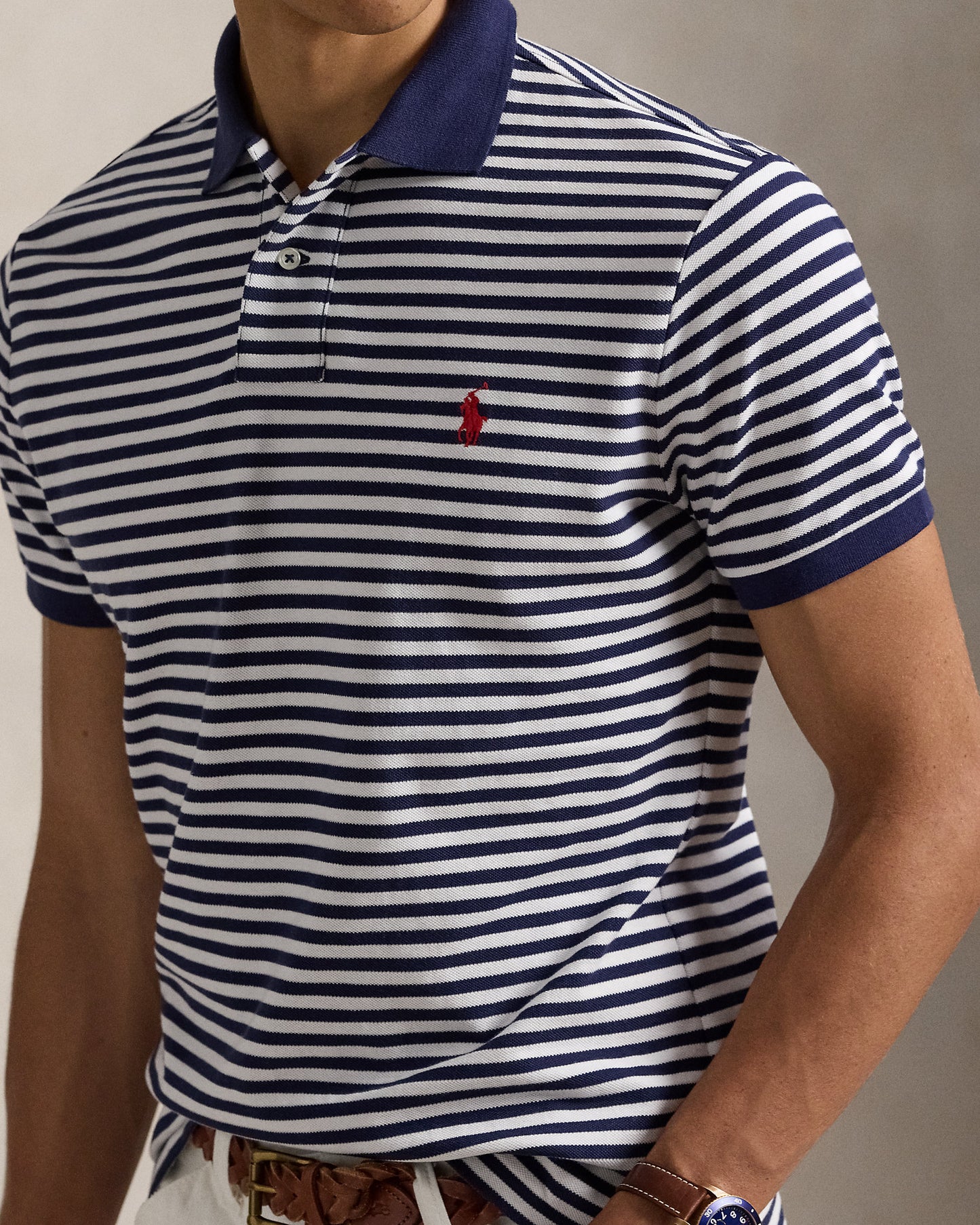 POLO DE PIQUE CUSTOM SLIM DECKWASH NAVY