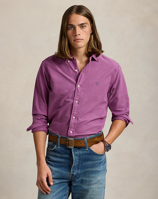 CAMISA OXFORD TEÑIDA EN PRENDA CUSTOM FIT TEA ROSE