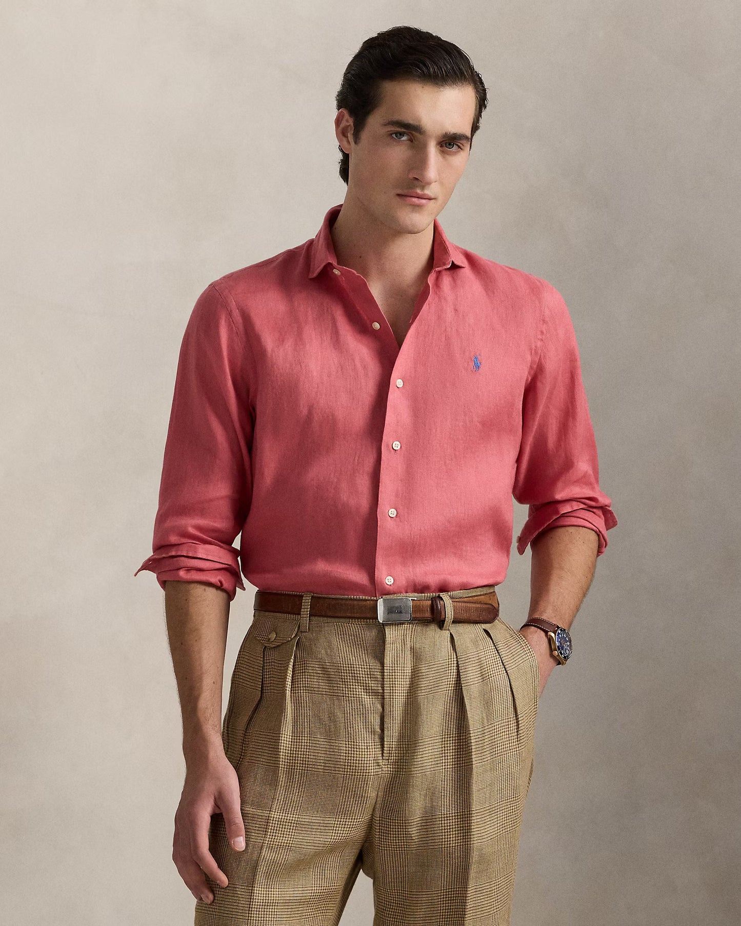 CAMISA CUSTOM FIT DE LINO LIGERO