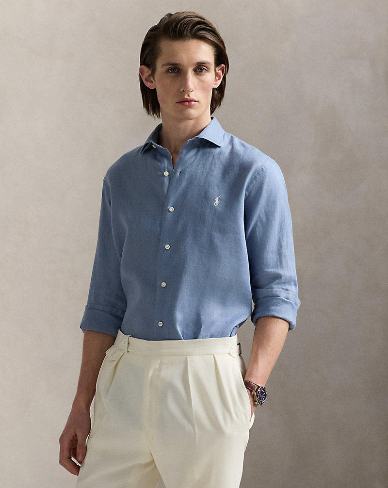 CAMISA CUSTOM FIT DE LINO LIGERO