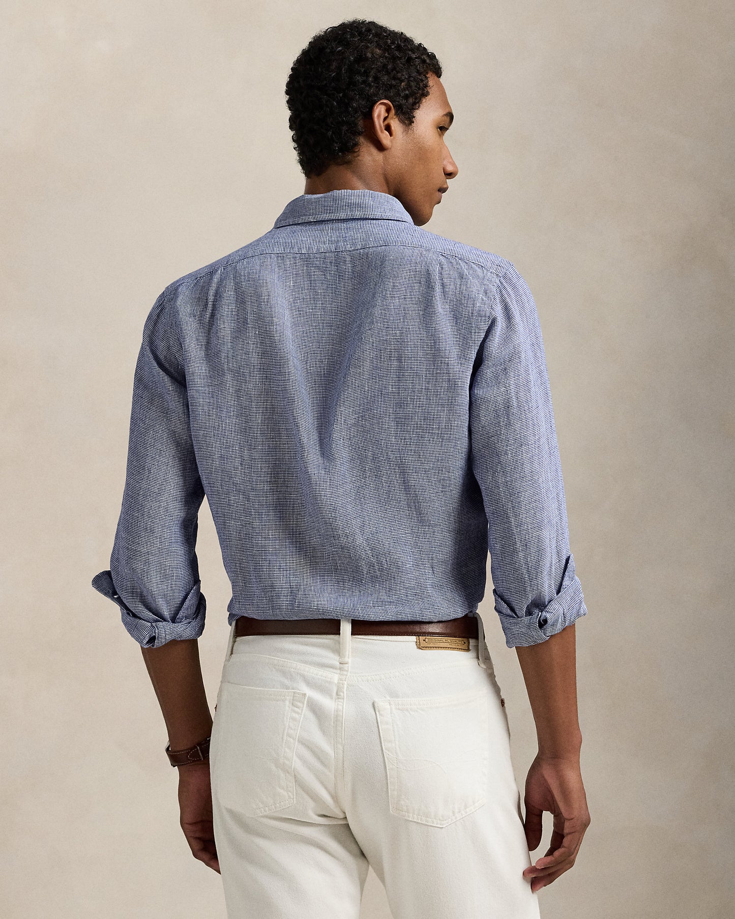 CAMISA CUSTOM FIT DE LINO ROYAL WHITE
