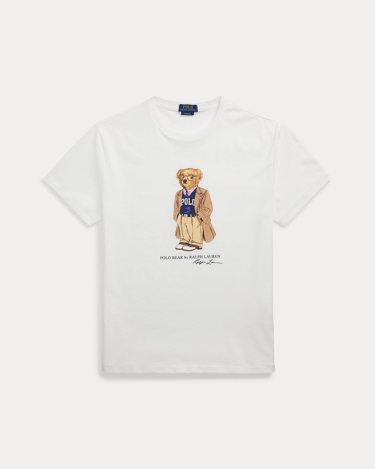 CAMISETA CUSTOM SLIM FIT CON POLO BEAR HERITAGE WHITE