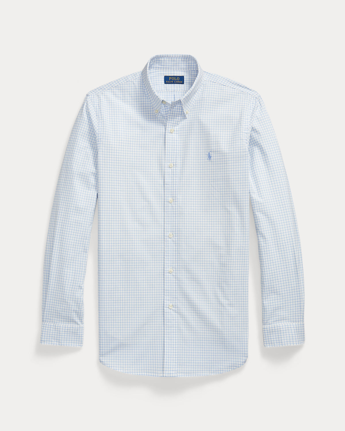 CAMISA CUSTOM FIT DE POPELINA STRETCH CABANA BLUE WHITE