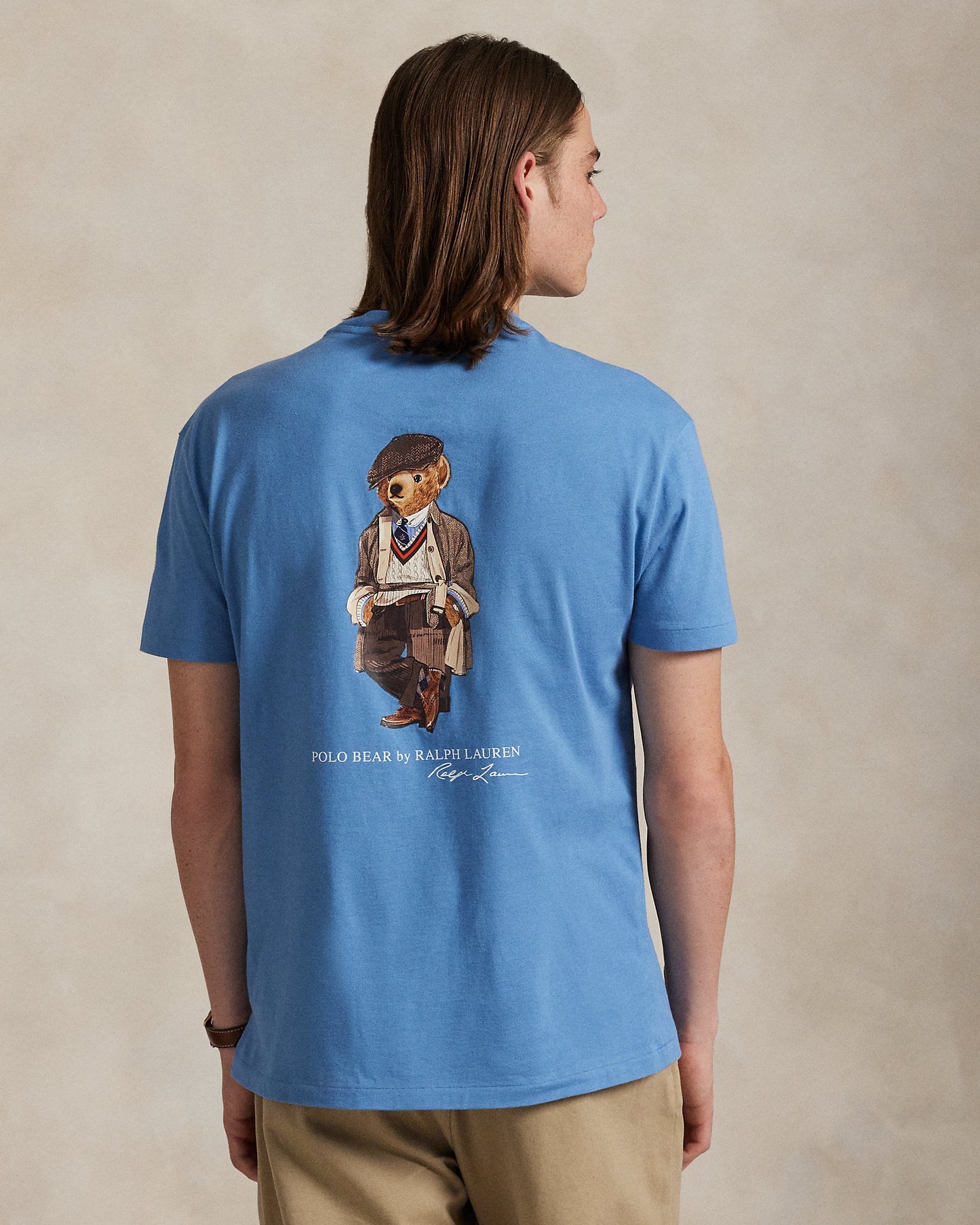 CAMISETA CUSTOM SLIM FIT CON POLO BEAR HATTERAS BLUE