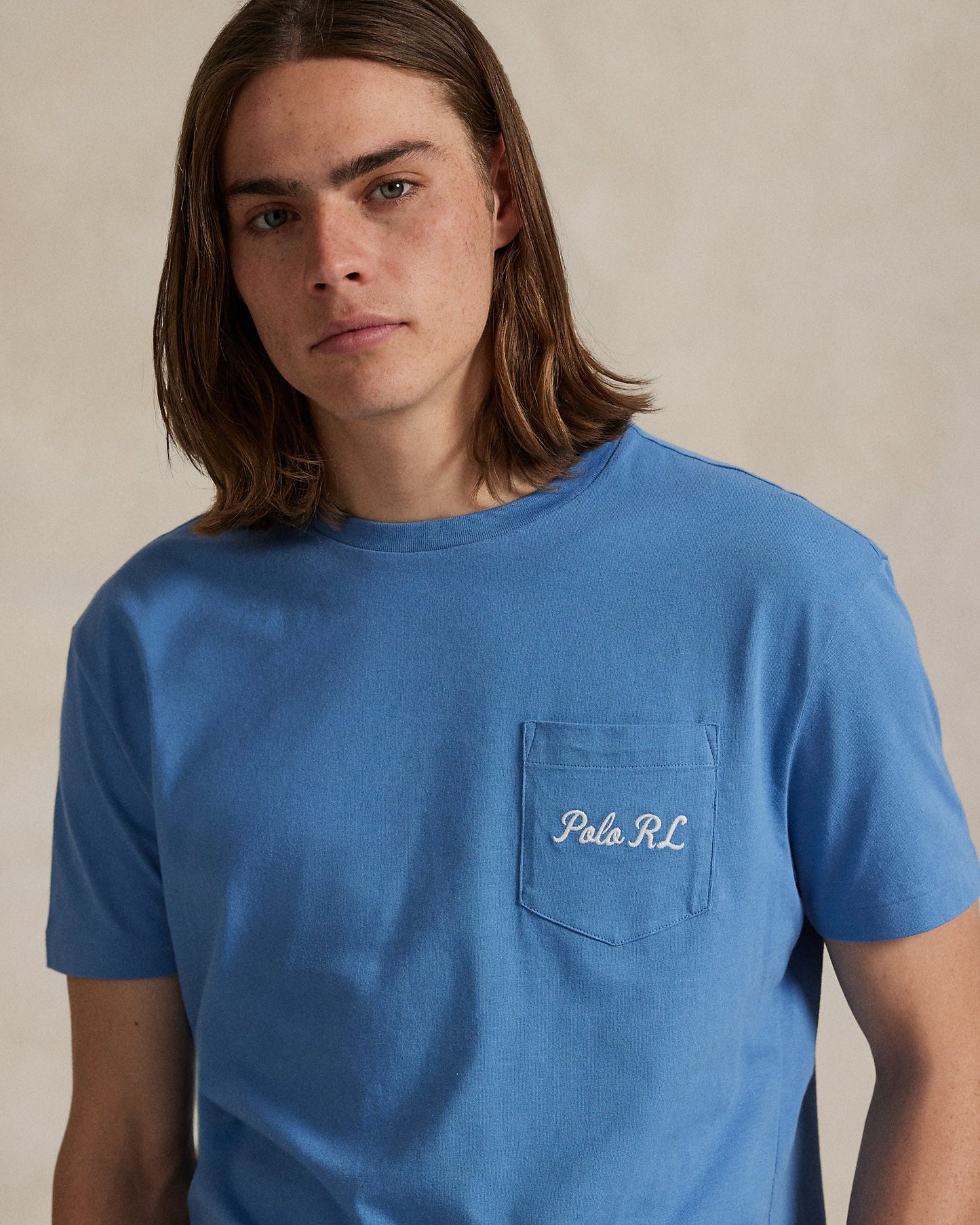 CAMISETA CUSTOM SLIM FIT CON POLO BEAR HATTERAS BLUE