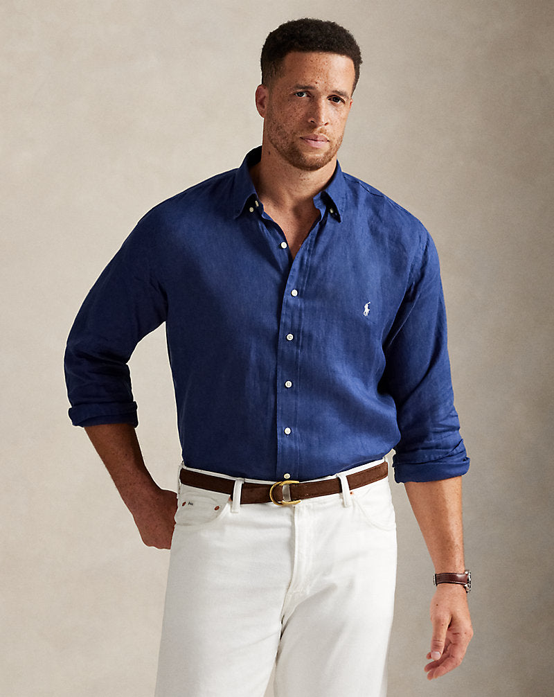 CAMISA CUSTOM FIT DE LINO LIGERO