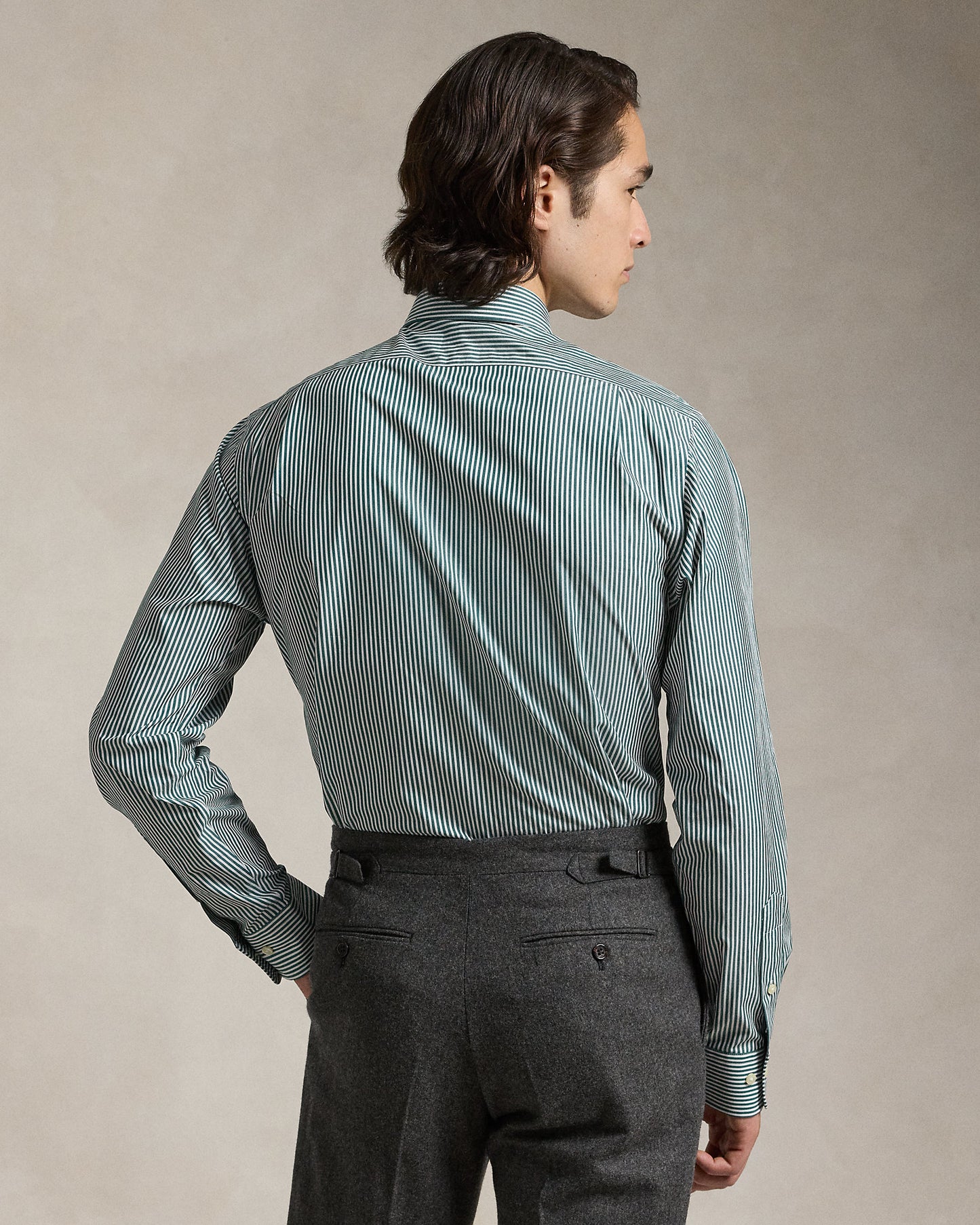 CAMISA EN POPELINA CUSTOM FIT A RAYAS