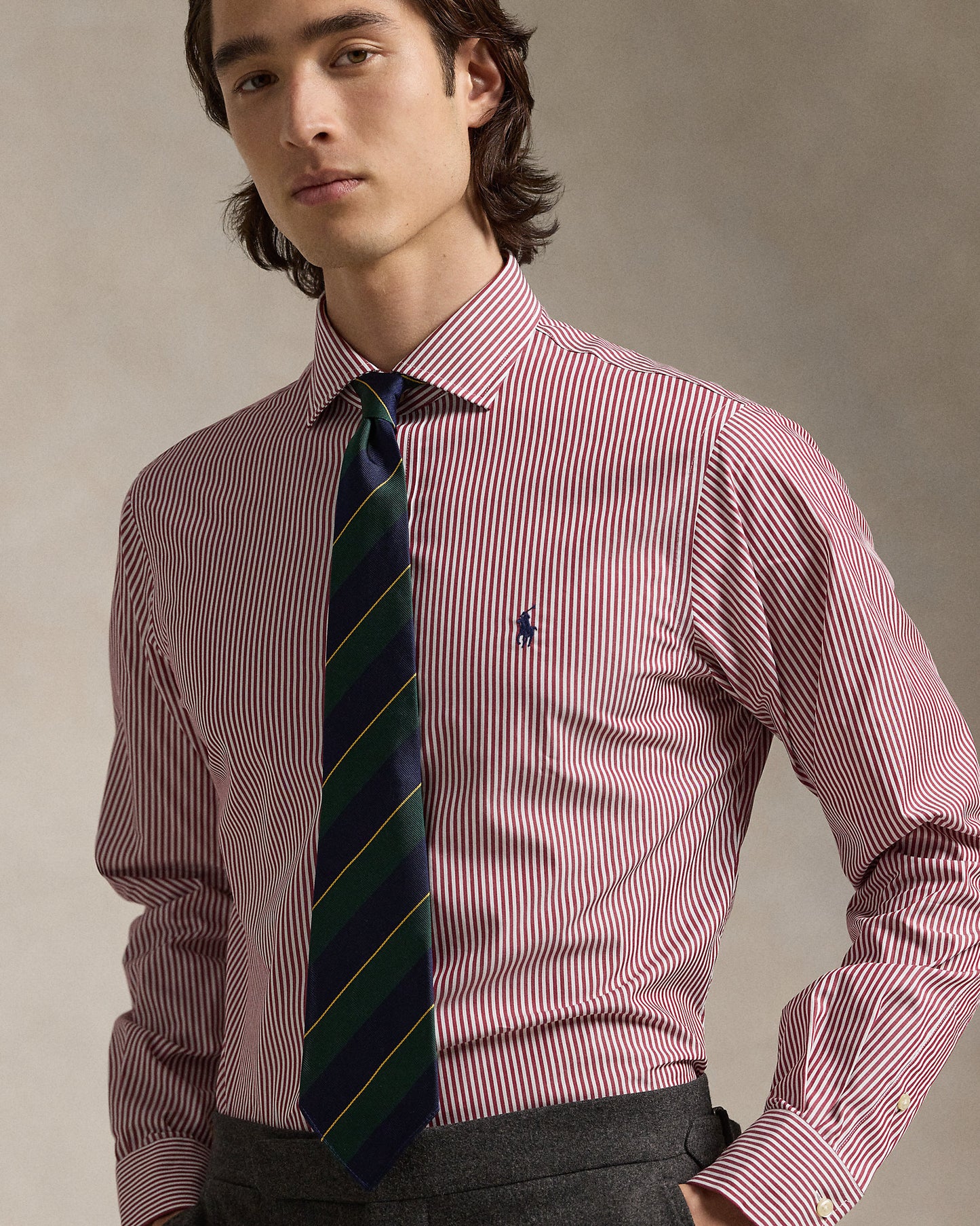 CAMISA EN POPELINA CUSTOM FIT RAYAS