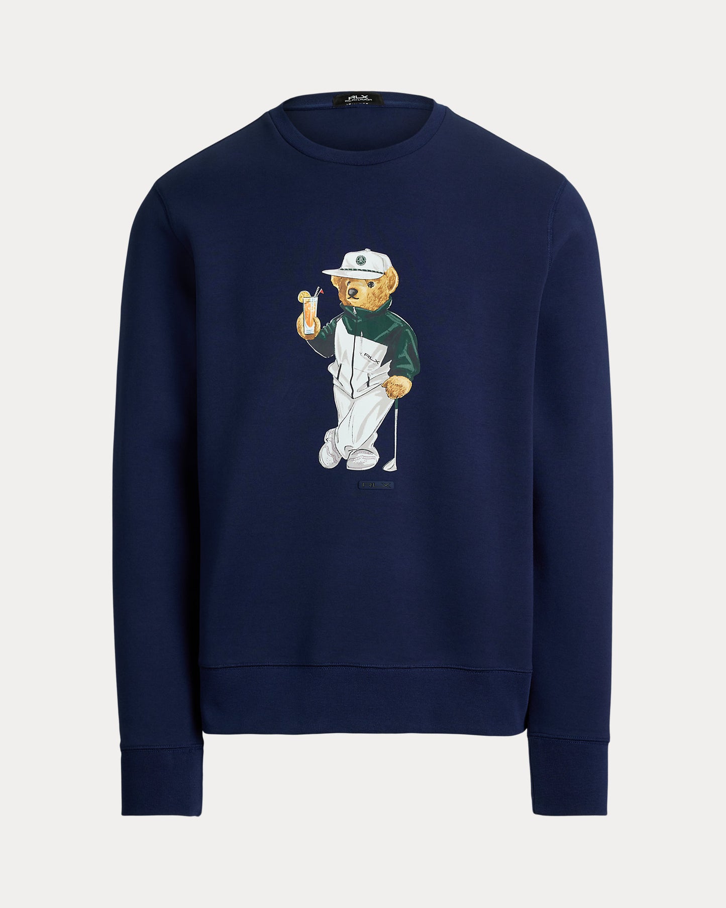 SUDADERA DE ALGODON DE PUNTO CON POLO BEAR FADED BLUE