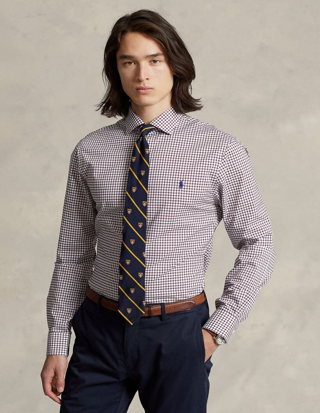 CAMISA EN POPELINA TATTERSALL CUSTOM FIT