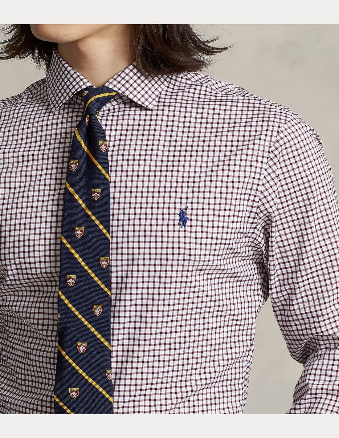 CAMISA EN POPELINA TATTERSALL CUSTOM FIT